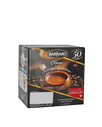 50 Capsule Caffè Barbaro compatibile Nespresso - Miscela Nera