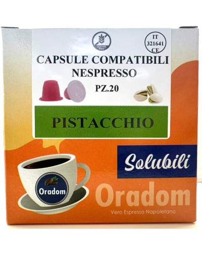 Pistacchio - 20 Capsule  Compatibile Nespresso ORADOM