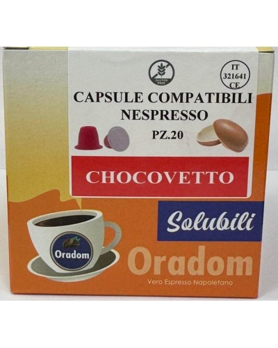 CHOCOVETTO (OVETTO KINDER) - 20 Capsule  Compatibile Nespresso ORADOM