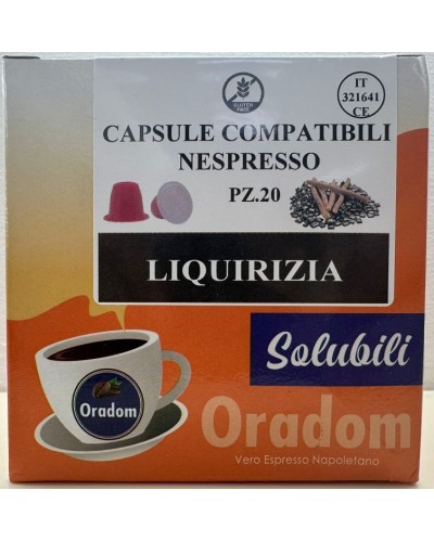 Liquirizia - 20 Capsule  Compatibile Nespresso ORADOM