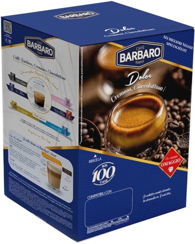 100 Capsule Caffè Barbaro compatibili Fior Fiore - Miscela Blu