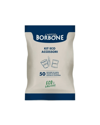 KIT ACCESSORI BORBONE ECOLOGICO COMPOSTABILE 50 PZ