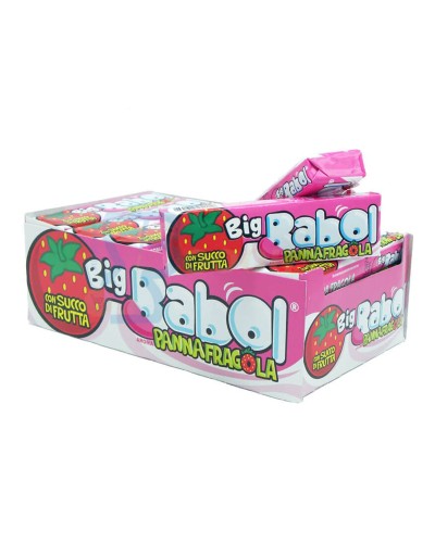 BIG BABOL  FRAGOLA E PANNA BOX 24 STICK