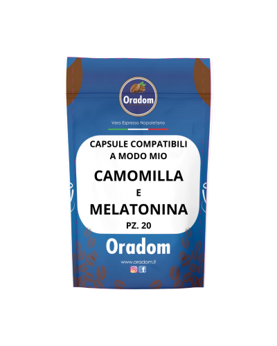 Camomilla e Melatonina - 20 Capsule Compatibili A Modo Mio ORADOM