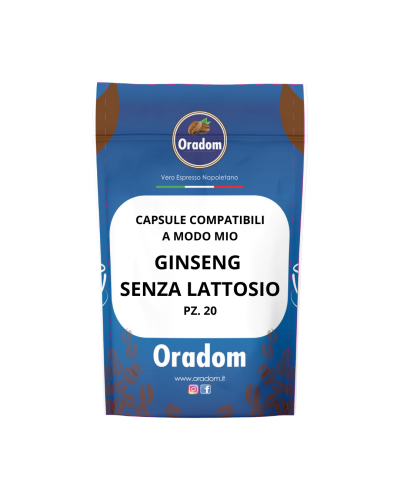 Ginseng senza Lattosio - 20 Capsule Compatibili A Modo Mio ORADOM