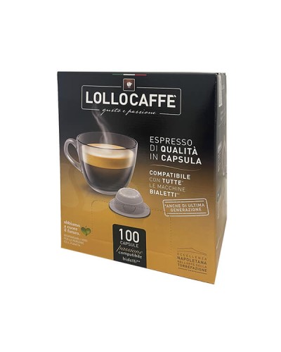 100 CAPSULE COMPATIBILI BIALETTI LOLLO - MISCELA ORO